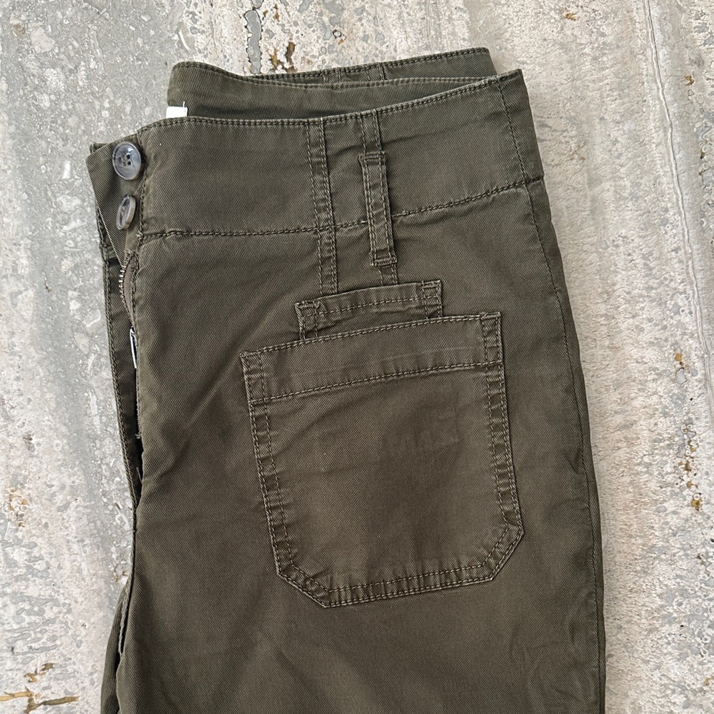 Maeve high-rise flare pant - Olive Green